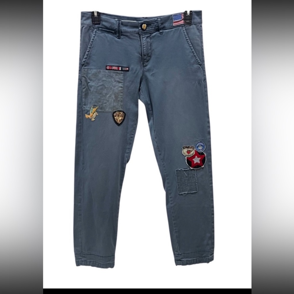 Women’s Pilcro Hyphen Pants with Military Patches